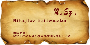 Mihajlov Szilveszter névjegykártya